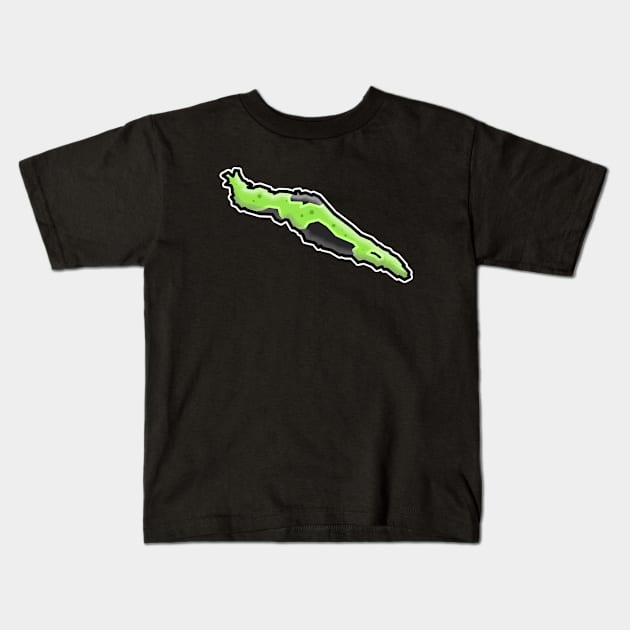 Texada Island Slug - Banana Sluggo Silhouette - Silly Fun Gift - Texada Island Kids T-Shirt by City of Islands